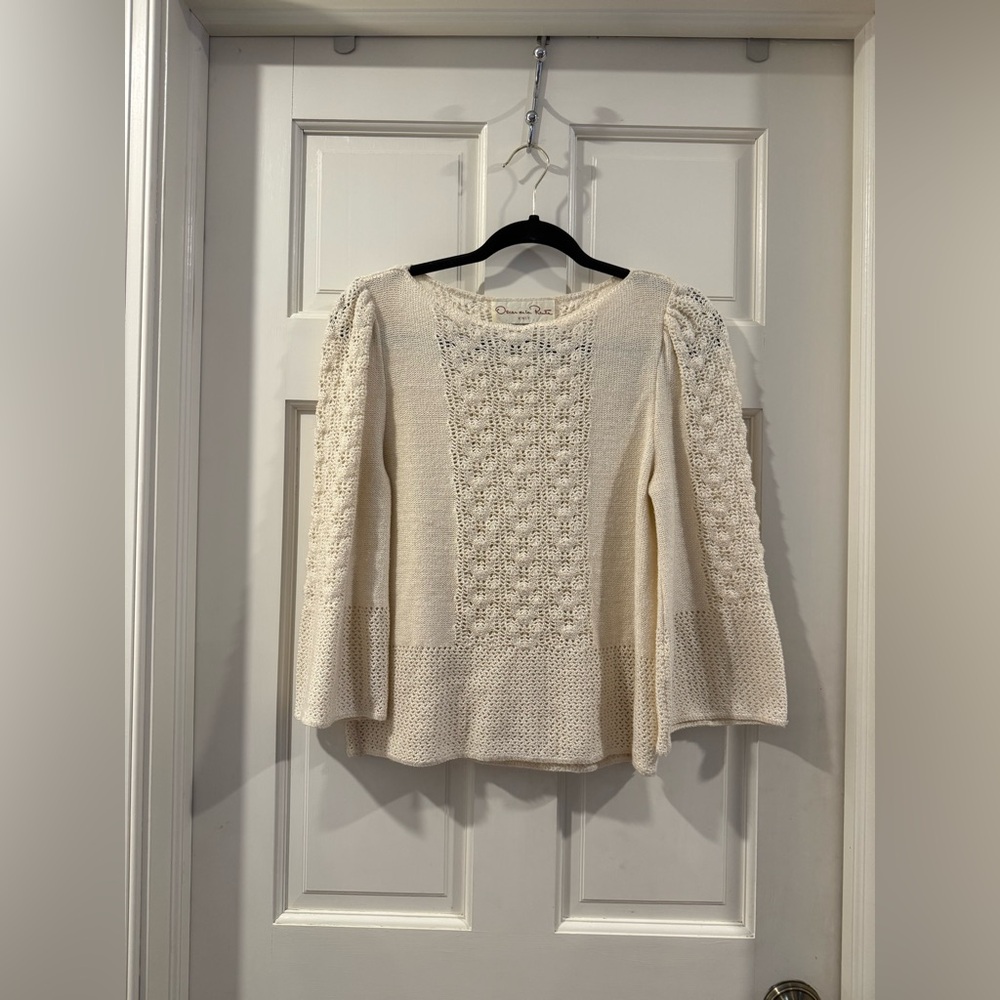 Vintage Oscar de la Renta Ivory Knit Top